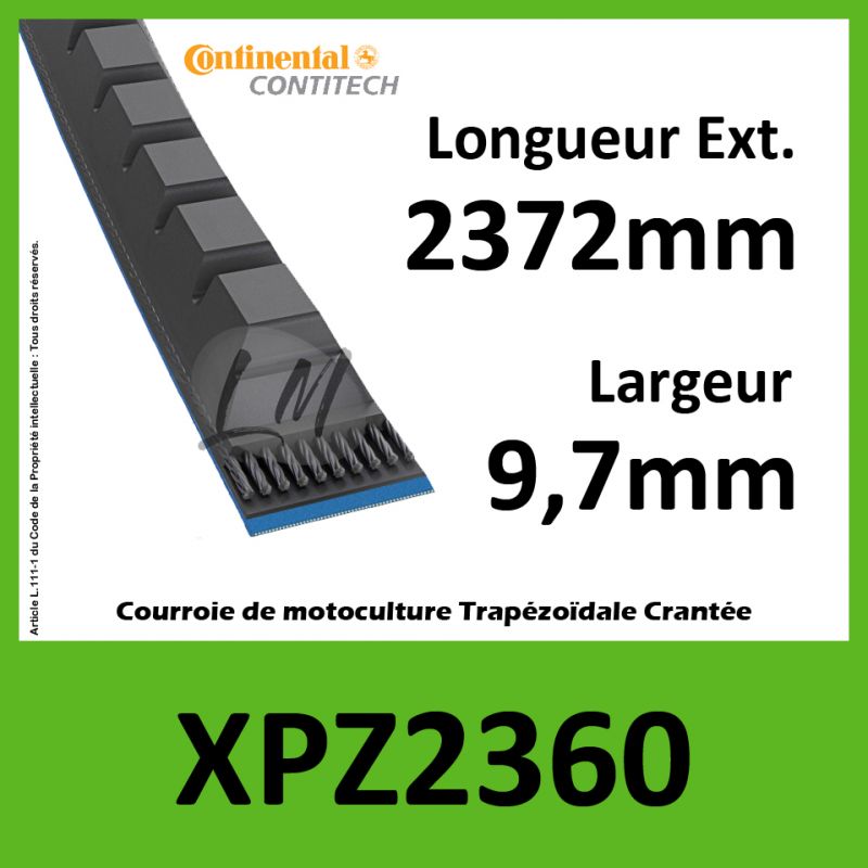 Courroie XPZ2360 - Continental Pioneer