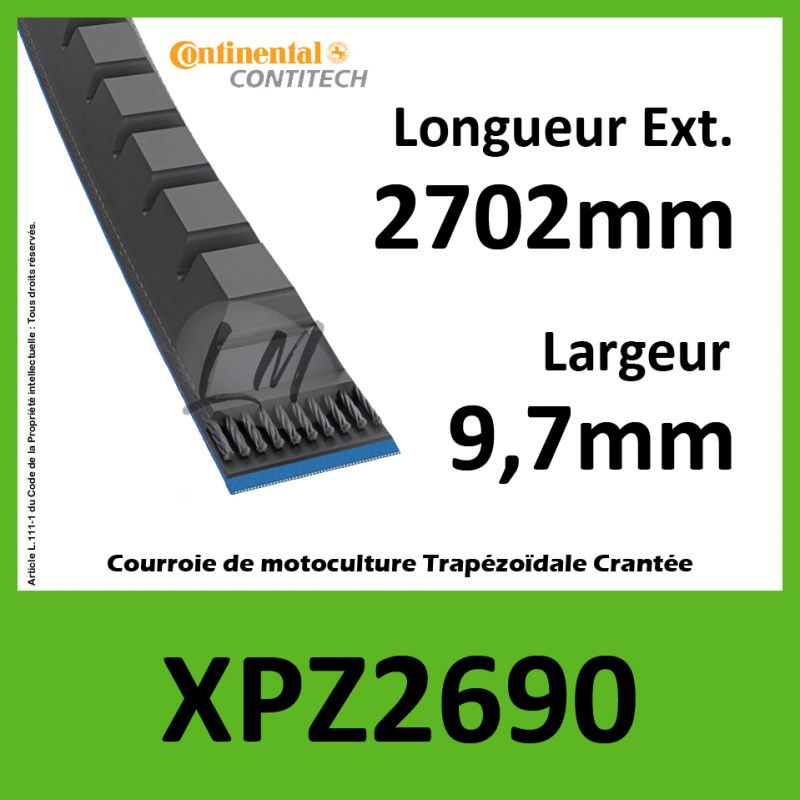 Courroie XPZ2690 - Continental Pioneer
