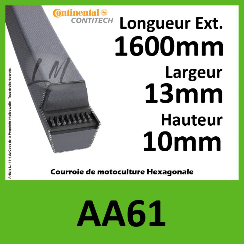 Courroie Hexagonale AA61 - Continental