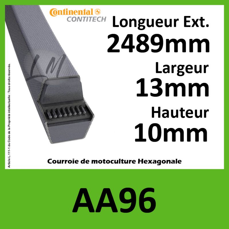 Courroie Hexagonale AA96 - Continental