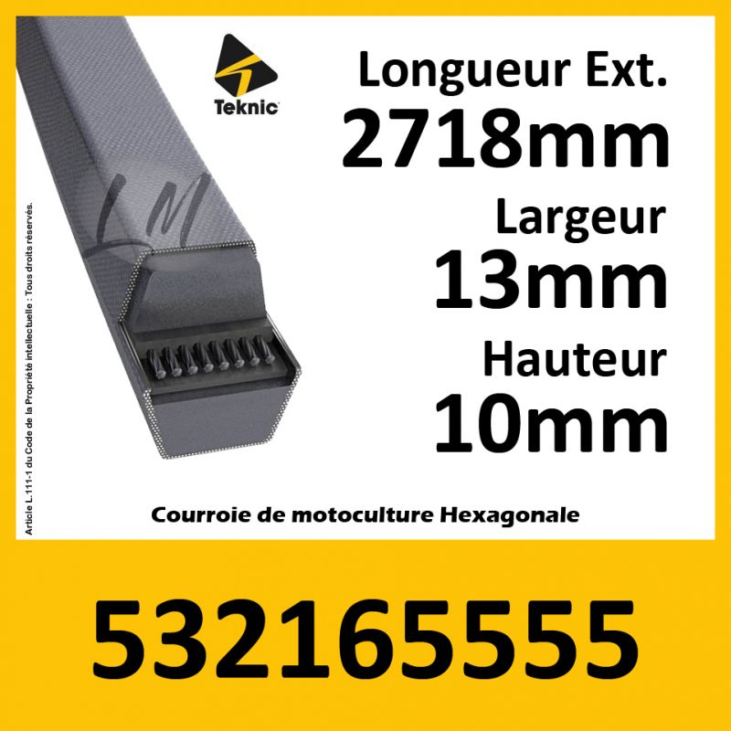 Courroie Hexagonale 532165555 - Teknic Courroie Hexagonale 532165555 - Teknic