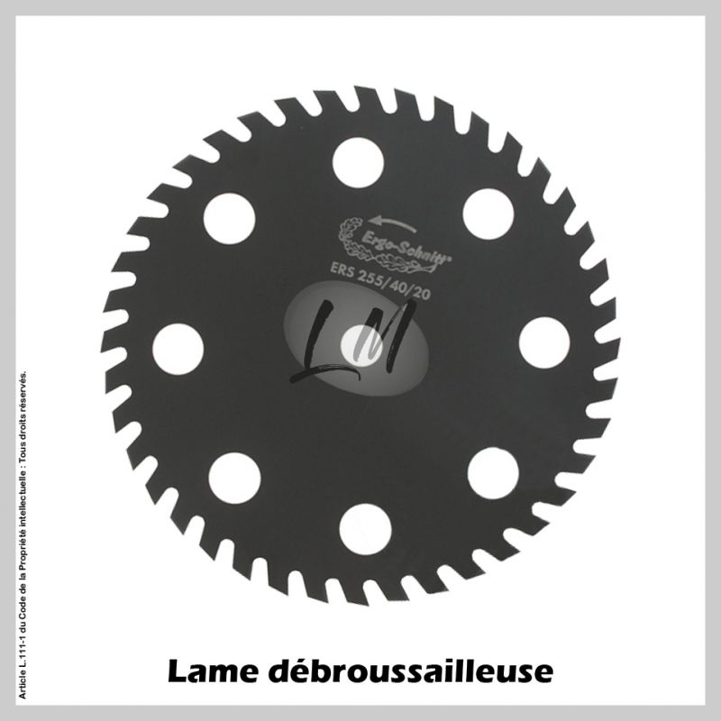 Lame débroussailleuse Ergo-Schnitt 40 dents Ø255 mm Al 20 mm