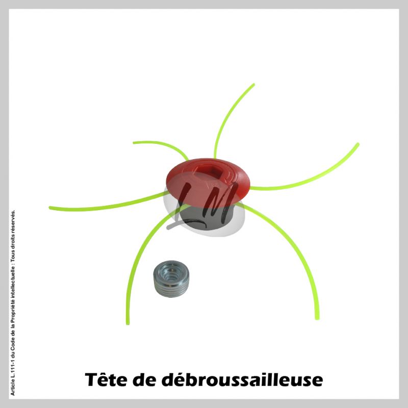 Tête débroussailleuse 6 fils TECOMEC Ø60