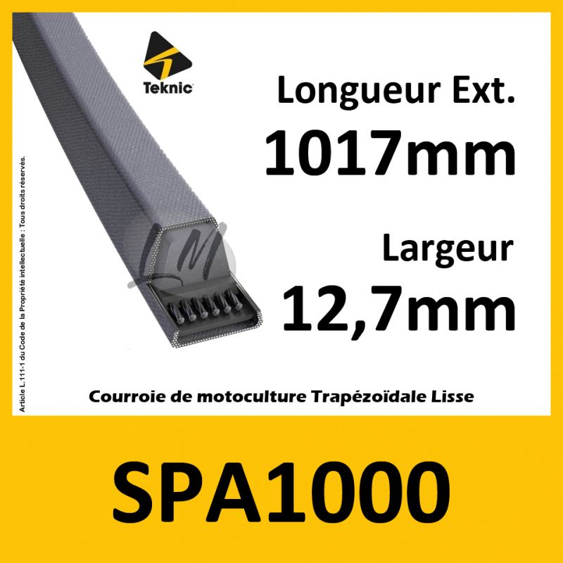 Courroie SPA1000 - Teknic