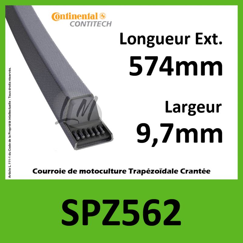 Courroie SPZ562 - Continental