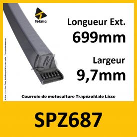 Courroie SPZ687 - Teknic
