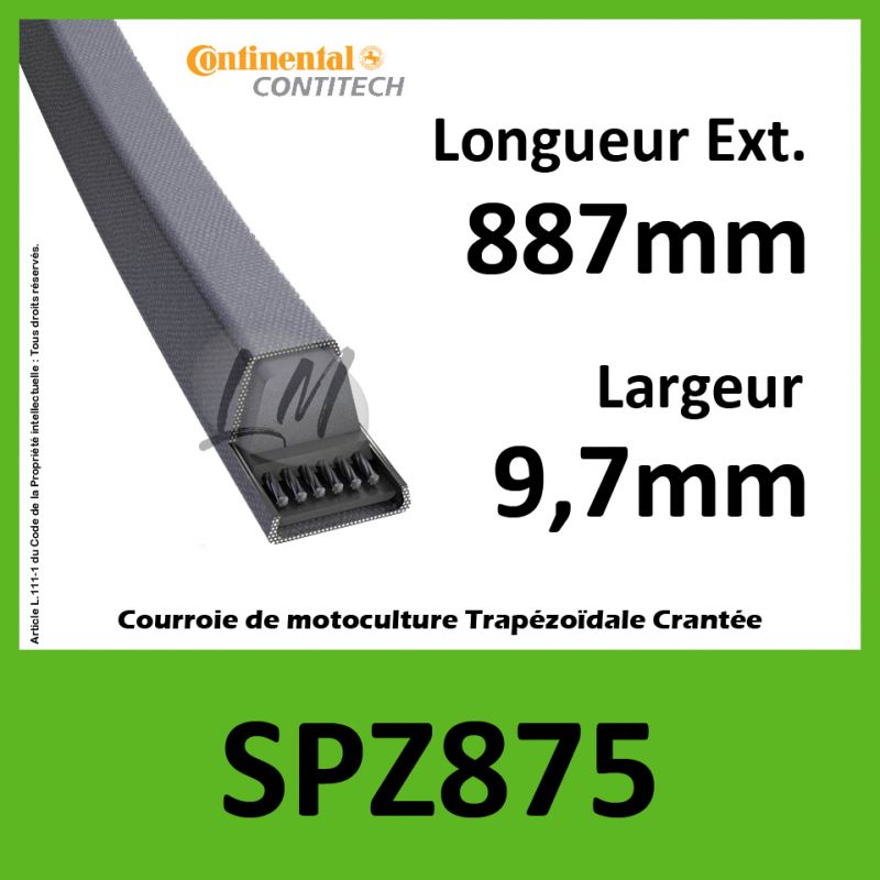 Courroie SPZ875 - Continental