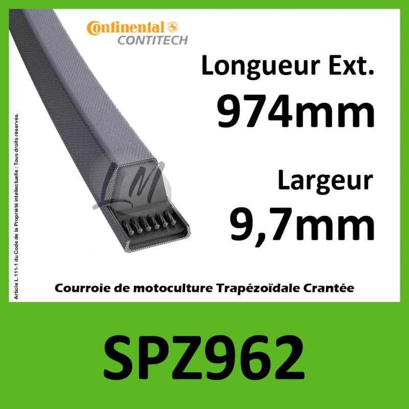 Courroie SPZ962 - Continental
