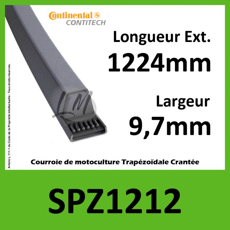 Courroie SPZ1212 - Continental