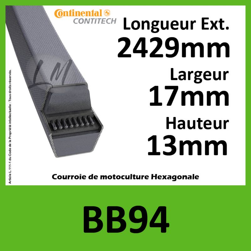 Courroie Hexagonale BB94 - Continental