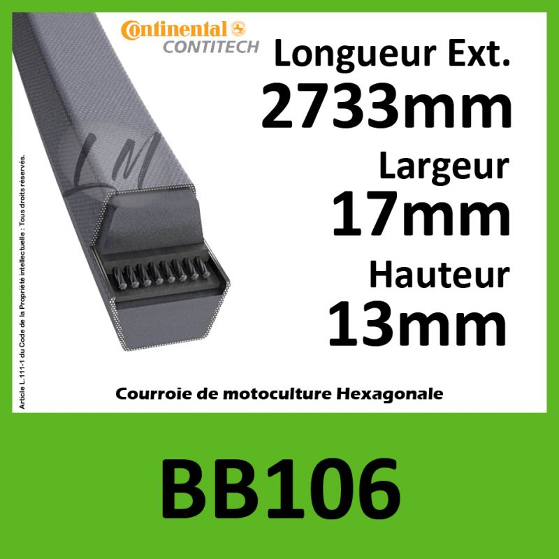 Courroie Hexagonale BB106 - Continental