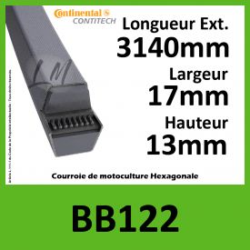 Courroie Hexagonale BB122 - Continental