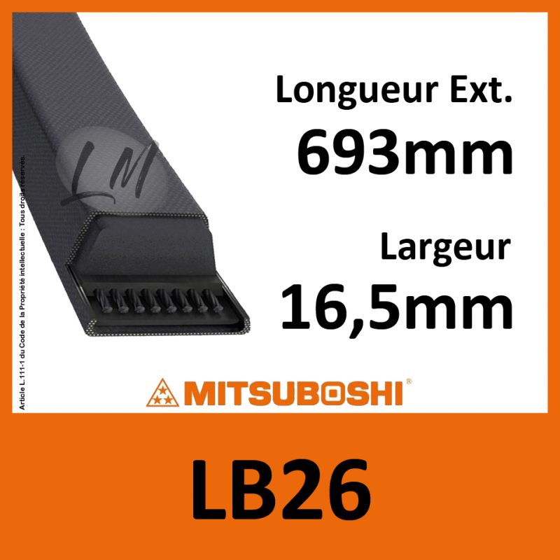 Courroie Mitsuboshi LB26