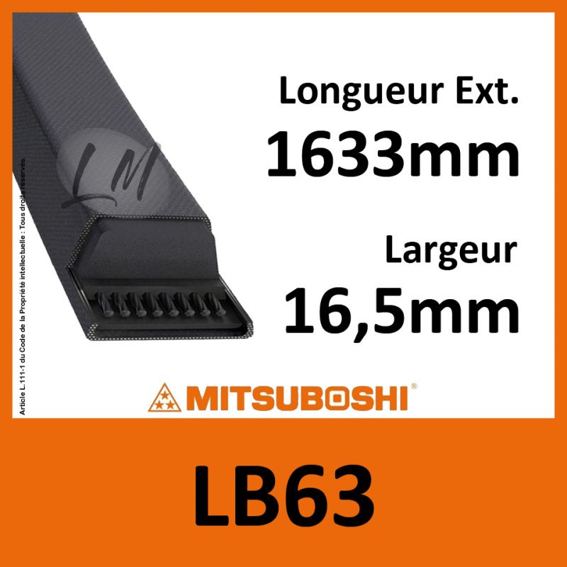 Courroie Mitsuboshi LB63