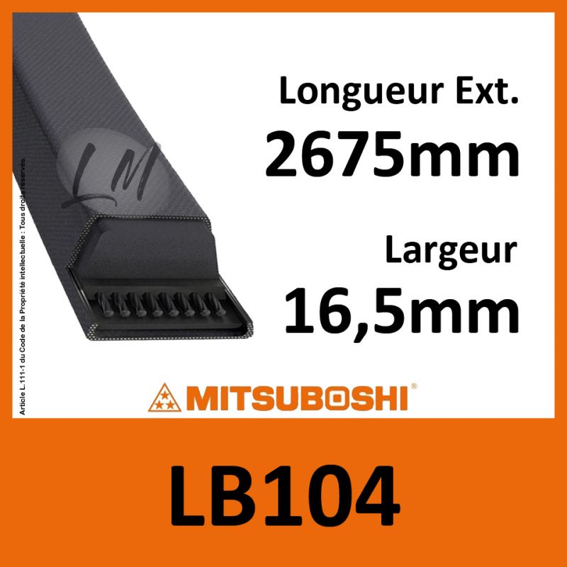 Courroie Mitsuboshi LB104