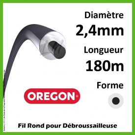 Fil Rond Oregon Duoline Transparent 2.4mm x 180m