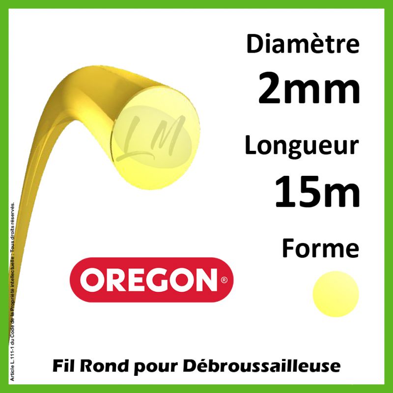 Fil Rond Oregon Yellow 2mm x 15m