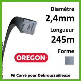 Fil Carré Oregon Nylium Gris 2.4mm x 245m