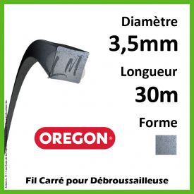 Fil Carré Oregon Nylium Gris 3.5mm x 30m