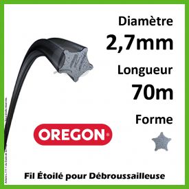 Fil Etoilé Oregon Nylium Gris 2.7mm x 70m
