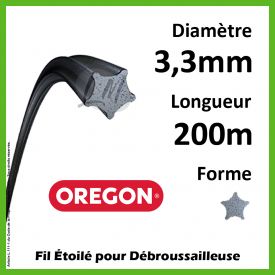 Fil Etoilé Oregon Nylium Gris 3.3mm x 200m