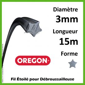 Fil Etoilé Oregon Nylium Gris 3mm x 15m