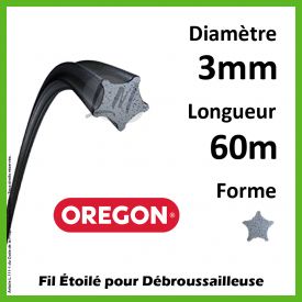 Fil Etoilé Oregon Nylium Gris 3mm x 60m