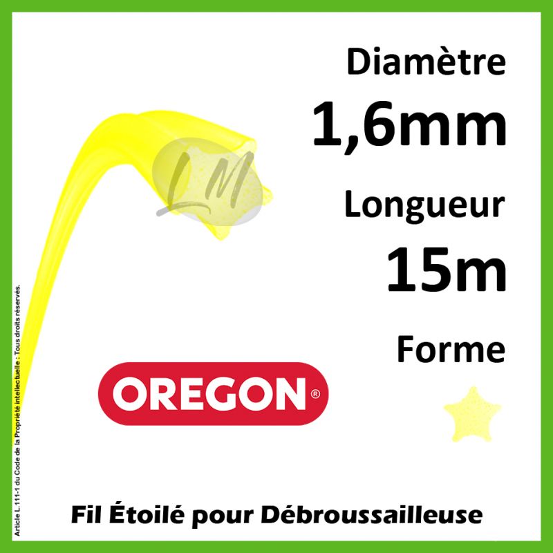 Fil Etoilé Oregon Yellow 1.6 mm x 15m