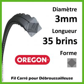 Fil Carré Oregon FlexiBlade Gris 3mm x 35 brins