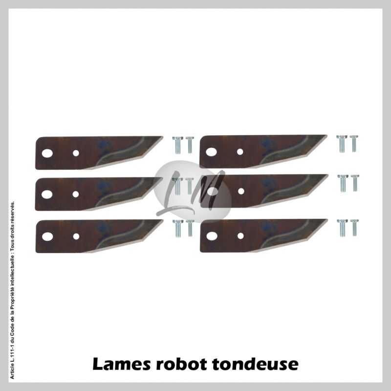 Lames Robot AL-KO - Kit 6 Lames Inférieures