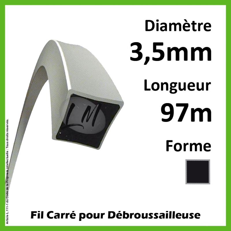 Fil Carré Titanium Power 3.5mm x 97m