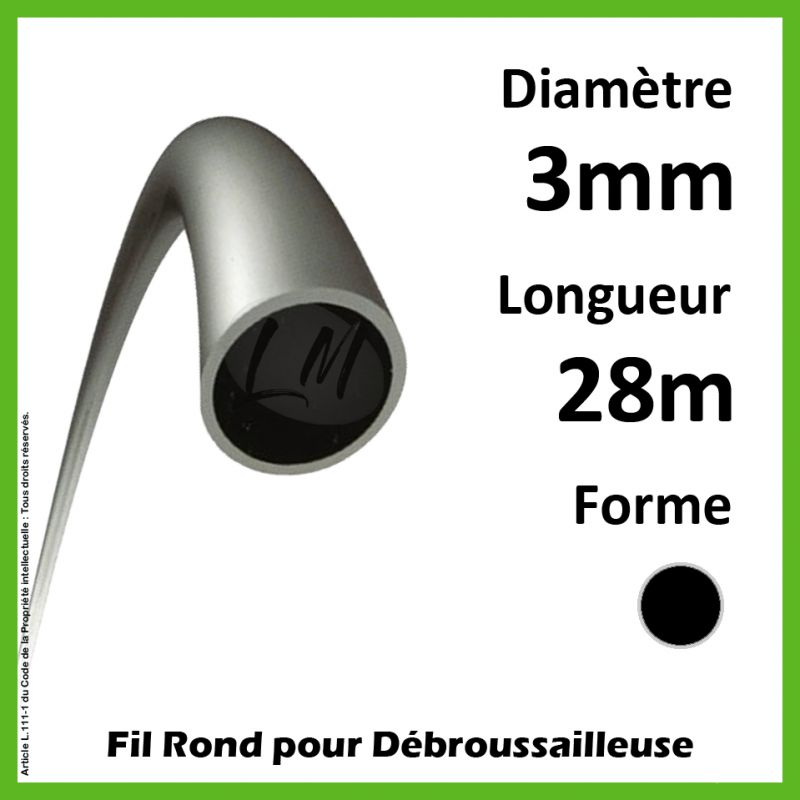 Fil Rond Titanium Power 3mm x 28m