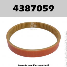 Courroie Virutex 4387059 - AL96, BL96, TM43D, TM48D