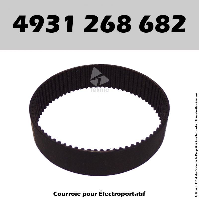 Courroie AEG 4931 268 682 - EH700, EH700R, EH822, EH822R, EH82S, EH82S1
