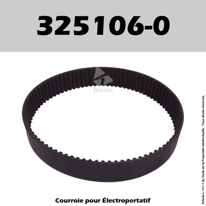 Courroie De Walt 325106-0 - DW675K, DW676K, DW678EK, DW678K