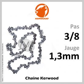 Chaîne KERWOOD 100 pieds, Pas : 3/8 - Jauge : 1,3mm
