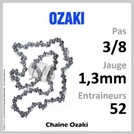 Chaîne OZAKI 52 Entraineurs, Pas : 3/8 - Jauge : 1,3mm