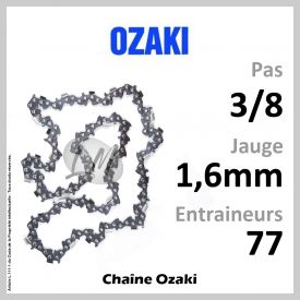 Chaîne OZAKI 77 Entraineurs, Pas : 3/8 - Jauge : 1,6mm