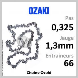 Chaîne OZAKI 66 Entraineurs, Pas : 0,325 - Jauge : 1,3mm