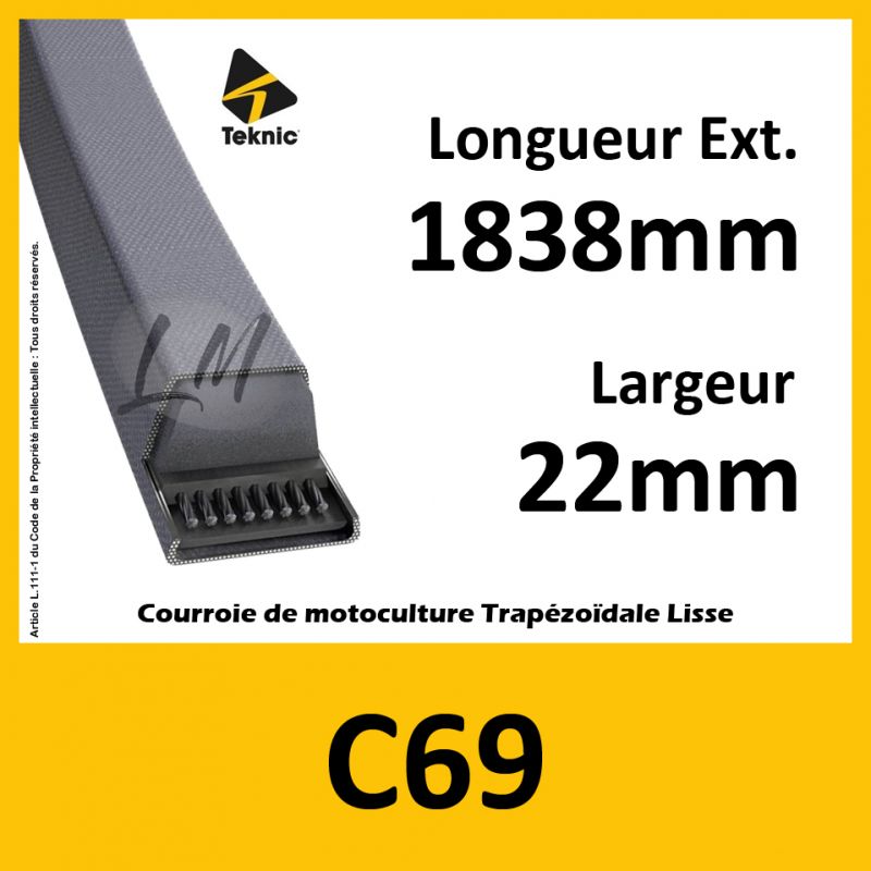 Courroie C69 - Teknic