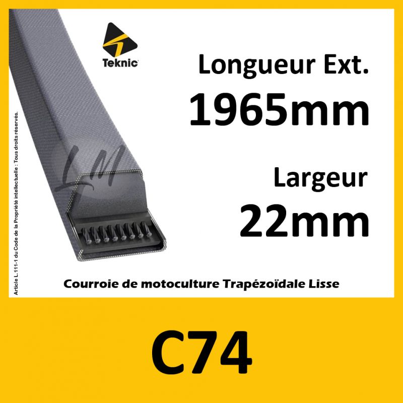 Courroie C74 - Teknic