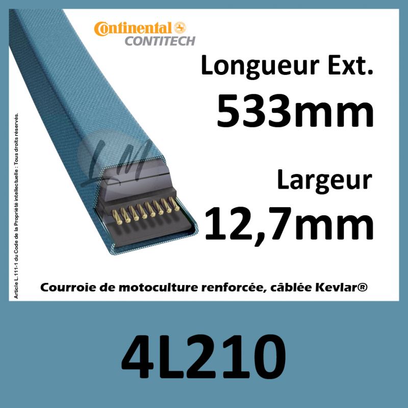 Courroie Trapézoïdale 4L210 - Continental