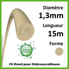 Fil Rond Natura Protect Beige/Vert 1,3mm x 15m