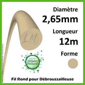Fil Rond Natura Protect Beige/Vert 2,65mm x 12m
