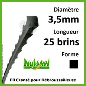 Fil Cranté Nylsaw 3,5mm x 26cm - 25 Brins
