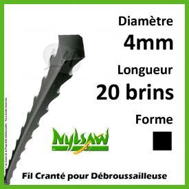 Fil Cranté Nylsaw 4mm x 26cm - 20 Brins