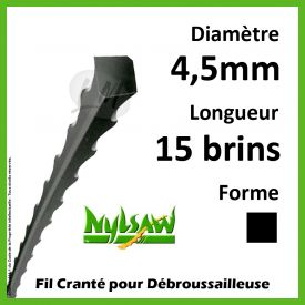 Fil Cranté Nylsaw 4,5mm x 26cm - 15 Brins