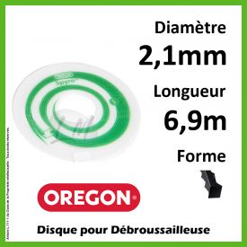 Fil Disque Oregon Spyro Vert, Taille S, 2,1mm x 6,9m