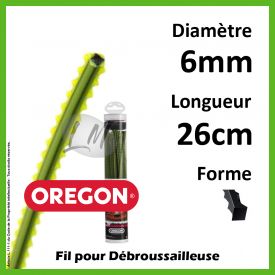 Fil Oregon Techni-Blade Jaune/Vert 6mm x 26cm - 50 Brins