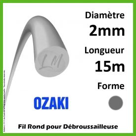 Fil Rond Ozaki Alu Line gris 2mm x 15m